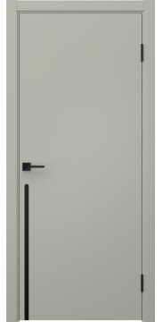 Межкомнатная дверь Нью Стайл 3 эмаль RAL 7044, черный молдинг — 1583