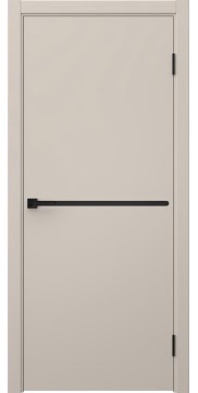 Дверь межкомнатная минимализм, Нью Стайл 4 (эмаль мокко, молдинг черный)