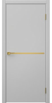 Межкомнатная дверь Нью Стайл 4 эмаль RAL 7047, золотой молдинг — 1595