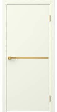 Дверь межкомнатная минимализм, Нью Стайл 4 (эмаль RAL 9010, молдинг золото)
