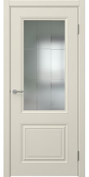 Дверь, Скандинавия 2 (эмаль RAL 9001, со стеклом)