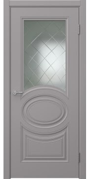 Дверь, Скандинавия 3 (эмаль RAL 7036, со стеклом)