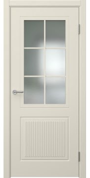 Дверь, Скандинавия 7Ф (эмаль RAL 9001, со стеклом)