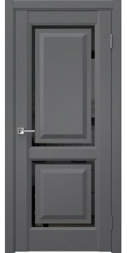 Межкомнатная дверь, София 2 (экошпон антрацит, со стеклом)
