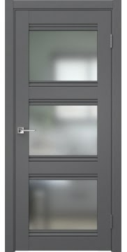 Дверь, София 3 (экошпон антрацит, со стеклом)
