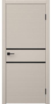 Межкомнатная дверь Соло 10 эмаль мокко, черный молдинг — 1291