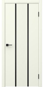 Межкомнатная дверь Соло 16 эмаль RAL 9010, черный молдинг — 1304