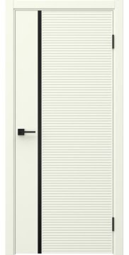 Межкомнатная дверь Соло 18 эмаль RAL 9010, черный молдинг — 1318