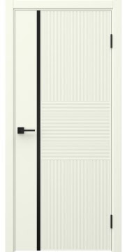 Межкомнатная дверь Соло 19 эмаль RAL 9010, черный молдинг — 1329