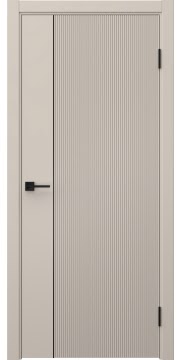 Межкомнатная дверь Соло 20 эмаль мокко, черный молдинг — 1357