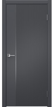 Межкомнатная дверь Соло 20 эмаль RAL 7012, молдинг серебро — 1340