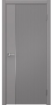 Межкомнатная дверь Соло 20 эмаль RAL 7036, молдинг серебро — 1342