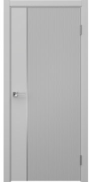 Межкомнатная дверь Соло 20 эмаль RAL 7047, молдинг серебро — 1347