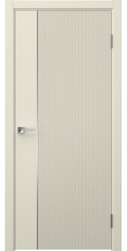 Межкомнатная дверь Соло 20 эмаль RAL 9001, молдинг серебро — 1349