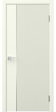 Межкомнатная дверь Соло 20 эмаль RAL 9010, молдинг серебро — 1351