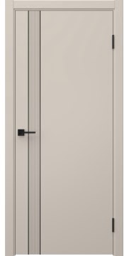 Межкомнатная дверь Соло 21 эмаль мокко, черный молдинг — 1376