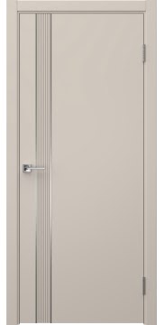 Межкомнатная дверь Соло 21 эмаль мокко, молдинг серебро — 1375