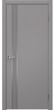 Межкомнатная дверь Соло 21 эмаль RAL 7036, молдинг серебро — 1361