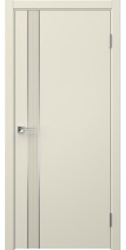 Межкомнатная дверь Соло 21 эмаль RAL 9001, молдинг серебро — 1368