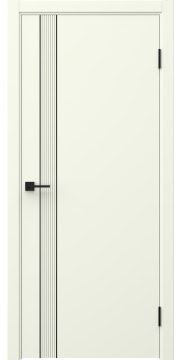 Межкомнатная дверь Соло 21 эмаль RAL 9010, черный молдинг — 1371