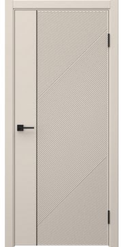 Межкомнатная дверь Соло 23 эмаль мокко, черный молдинг — 1397