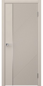 Межкомнатная дверь Соло 23 эмаль мокко, молдинг серебро — 1396