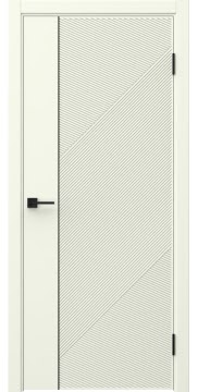 Межкомнатная дверь Соло 23 эмаль RAL 9010, черный молдинг — 1392