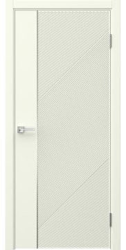 Межкомнатная дверь Соло 23 эмаль RAL 9010, молдинг серебро — 1391