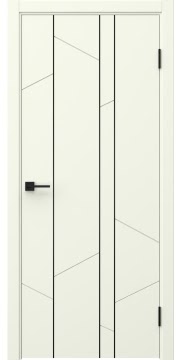 Межкомнатная дверь Соло 24 эмаль RAL 9010, черный молдинг — 1411