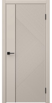 Межкомнатная дверь Соло 4 эмаль мокко, черный молдинг — 1433