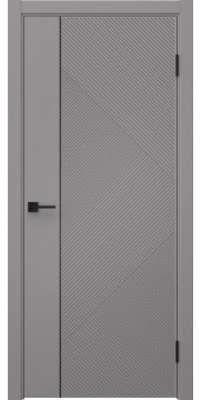 Межкомнатная дверь Соло 4 эмаль RAL 7036, черный молдинг — 1421