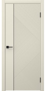 Межкомнатная дверь Соло 4 эмаль RAL 9001, черный молдинг — 1426