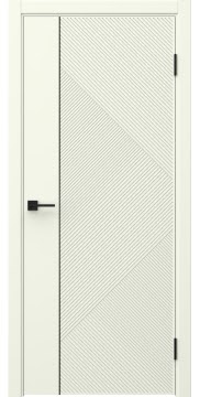 Межкомнатная дверь Соло 4 эмаль RAL 9010, черный молдинг — 1429