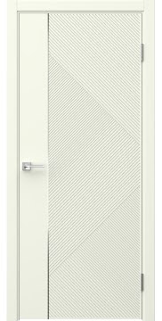 Межкомнатная дверь Соло 4 эмаль RAL 9010, молдинг серебро — 1428