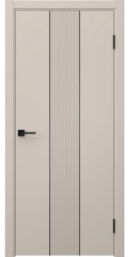 Межкомнатная дверь Соло 5 эмаль мокко, черный молдинг — 1447