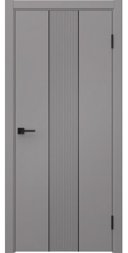 Межкомнатная дверь Соло 5 эмаль RAL 7036, черный молдинг — 1435