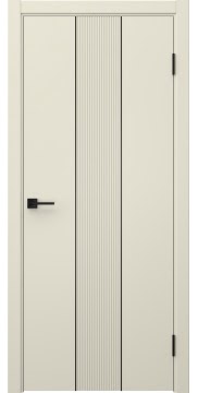 Межкомнатная дверь Соло 5 эмаль RAL 9001, черный молдинг — 1440