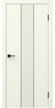 Межкомнатная дверь Соло 5 эмаль RAL 9010, черный молдинг — 1443