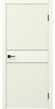 Межкомнатная дверь Соло 6 эмаль RAL 9010, черный молдинг — 1457