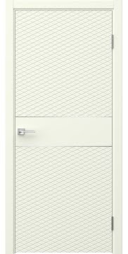 Межкомнатная дверь Соло 6 эмаль RAL 9010, молдинг серебро — 1456