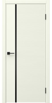 Межкомнатная дверь Соло 8 эмаль RAL 9010, черный молдинг — 1471
