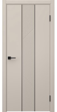 Межкомнатная дверь Вектор 8 эмаль мокко, черный молдинг — 1534