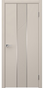 Межкомнатная дверь Вектор 8 эмаль мокко, молдинг серебро — 1533