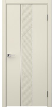 Межкомнатная дверь Вектор 8 эмаль RAL 9001, молдинг серебро — 1526