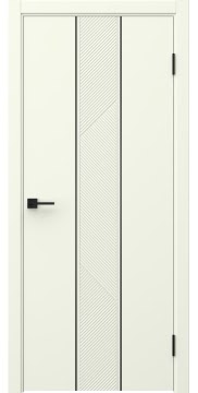Межкомнатная дверь Вектор 8 эмаль RAL 9010, черный молдинг — 1529