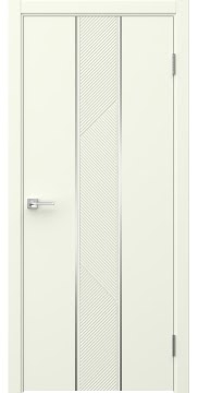 Межкомнатная дверь Вектор 8 эмаль RAL 9010, молдинг серебро — 1528