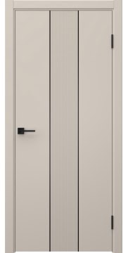 Межкомнатная дверь Вектор 9 эмаль мокко, черный молдинг — 1553