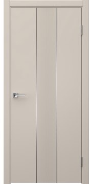 Межкомнатная дверь Вектор 9 эмаль мокко, молдинг серебро — 1552