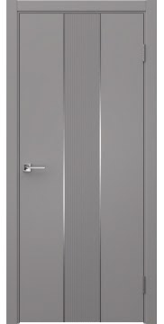 Межкомнатная дверь Вектор 9 эмаль RAL 7036, молдинг серебро — 1538