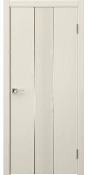 Межкомнатная дверь Вектор 9 эмаль RAL 9001, молдинг серебро — 1545